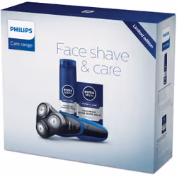 Philips AquaTouch S5073/62 rasoir pour homme Rasoir rotatif Noir, Bleu