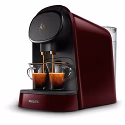 L’OR Machine à café à capsules LM8012/80, Cafetière à dosette, 1 L, Capsule de café, 1450 W, Rouge