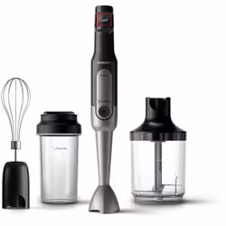 Philips Viva Collection HR2652/90 Mixeur plongeant ProMix, Mélangeur par immersion, 1,2 m, 800 W, Noir, Acier inoxydable