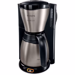 Philips HD7548, Machine à café filtre, 1,2 L, Café moulu, 1000 W, Noir, Métallique