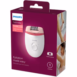 Philips Satinelle Essential BRE235/00 épilateur Rose, Blanc