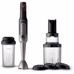 Philips Viva Collection HR2656/90 Mixeur plongeant ProMix, Mélangeur par immersion, 1,2 m, 800 W, Noir, Acier brossé