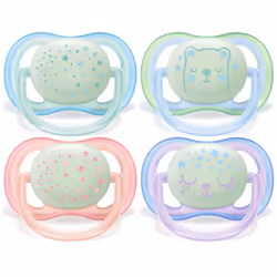 Philips AVENT SCF376/10, Sucette ultra souple, Orthodontique, Silicone, Garçon/Fille, Lavable au lave-vaisselle