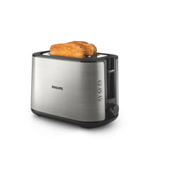 Philips Viva Collection HD2650/90 Grille-pain – 2 tranches, fente large, métal