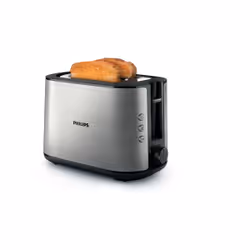 Philips Viva Collection HD2650/90 Grille-pain – 2 tranches, fente large, métal