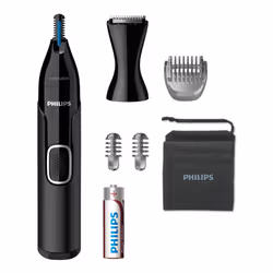 Philips 5000 series Nose trimmer series 5000 NT5650/16 Tondeuse nez, oreilles, sourcils et finitions, Noir, Acier inoxydable, ...
