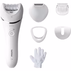 Philips Epilator Series 8000 BRE715/00 Épilateur 100 % étanche, Argent, Blanc, 32 pince(s), 70400 tr/min, Batterie, 15 V, Bat ...