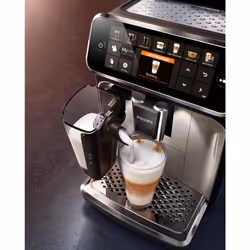 Philips Série 5400 Noir/Chrome EP5447/90 broyeur,12 boissons, carafe LatteGo Machine à expresso - Vue supplémentaire 5