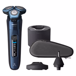 Philips SHAVER Series 7000 S7782/53 Rasoir électrique 100 % étanche, Rasoir rotatif, Android, iOS, Bleu, Batterie intégré, 60 ...