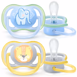 Philips AVENT SCF085/01 Sucette ultra air, Orthodontique, Silicone, Garçon/Fille, Lavable au lave-vaisselle