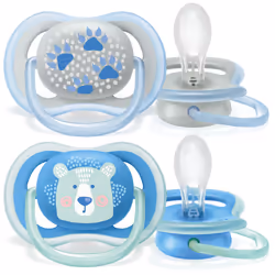 Philips AVENT SCF085/03 Sucette ultra air, Orthodontique, Silicone, Garçon/Fille, Lavable au lave-vaisselle