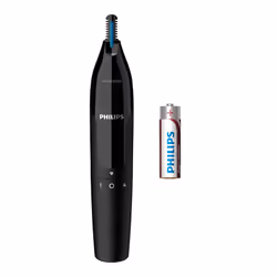 Philips Norelco NOSETRIMMER Series 1000 Nose trimmer series 1000 NT1650/16 Tondeuse nez-oreilles, Noir, Cylindre, Nez, Batter ...