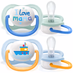 Philips AVENT ultra air SCF080/01 sucette, Orthodontique, Silicone, Garçon/Fille, Lavable au lave-vaisselle