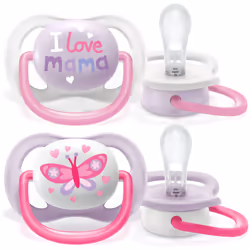 Philips AVENT ultra air SCF080/02 sucette, Orthodontique, Silicone, Garçon/Fille, Lavable au lave-vaisselle