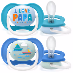 Philips AVENT SCF080/03 Sucette ultra air, Orthodontique, Silicone, Garçon/Fille, Lavable au lave-vaisselle