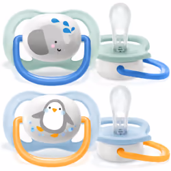 Philips AVENT SCF080/05, Sucette ultra souple, Orthodontique, Silicone, Garçon, Lavable au lave-vaisselle