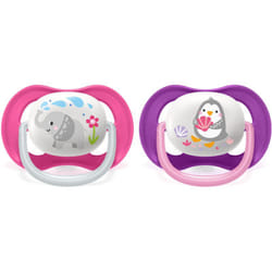 Philips AVENT SCF080/08 tétine pour bébé Sucette ultra souple Orthodontique Silicone Rose, Violet