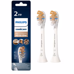 Philips A3 Premium Tout-en-un HX9092/10 Lot de 2 + blanc + têtes de brosse soniques, 2 pièce(s), Blanc, 3 mois, Doux, Caoutch ...