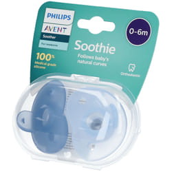 PHILIPS AVENT SCF099/21 Lot de 2 Sucettes Soothie coeur - 0/3 mois - Bleu/Bleu clair