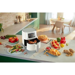 Philips 3000 series HD9252/00 friteuse Unique 4,1 L Autonome 1400 W Friteuse d’air chaud Argent, Blanc
