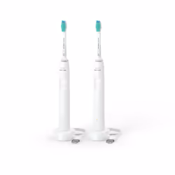 Philips 3000 series 3100 series HX3675/13 2x Brosses à dents électriques - Blanche, Adulte, Brosse à dents à ultrasons, Soin  ...