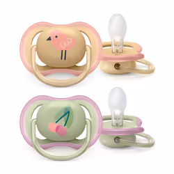 Philips SCF085/13, Sucette ultra souple, Orthodontique, Silicone, Fille