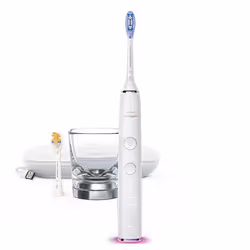 Philips DiamondClean Smart 9400 HX9917/88 Brosse à dents électrique avec application - Blanche, Adulte, Brosse à dents à ultr ...