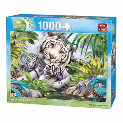 King Animal World Siberian Tiger 1000 pcs, 1000 pièce(s), Faune, 8 an(s)