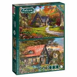 Falcon de luxe 2 x 1000 falcon - The woodland cottage, 1000 pièce(s), Paysage, 12 an(s)