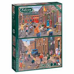 Falcon de luxe Playing in the Street (2x500 pièces), 500 pièce(s), Peuple, 12 an(s)