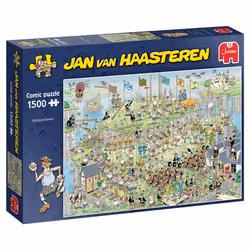Jan van Haasteren 1500 - JVH - Highland games, 1500 pièce(s), Bandes dessinées, 12 an(s)