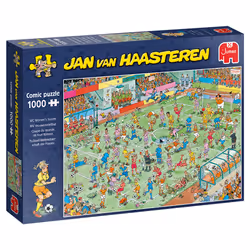 Jan van Haasteren 1000 - JVH - Football féminin, 1000 pièce(s), Bandes dessinées, 12 an(s)