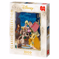 Jumbo Classic Collection - Lady & The Tramp 1000 pcs Jeu de puzzle 1000 pièce(s) Dessins animés
