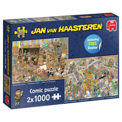 Jan van Haasteren A Trip to the Museum 2x1000 pcs Jeu de puzzle 1000 pièce(s) Bandes dessinées