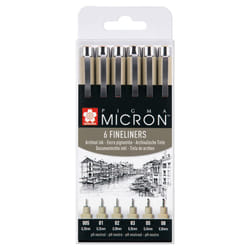 Sakura Pigma Micron stylo fin Noir 6 pièce(s)