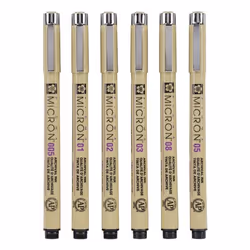Sakura Pigma Micron stylo fin Noir 6 pièce(s)