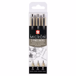 Sakura Pigma Micron, Noir, Fin, Multicolore, Hexagonal, Encre à base d'eau, 0,5 mm