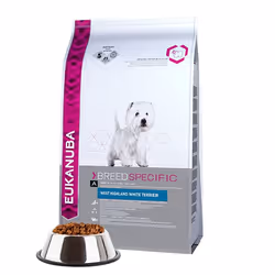 Eukanuba BREED SPECIFIC, Adulte, West Highland White Terrier, Moyen (11 - 25kg), Poulet, Dinde, 2,5 kg