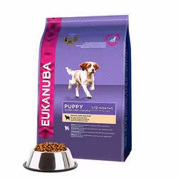 Eukanuba Puppy, Chiot, Toutes races, Moyen (11 - 25kg), Mini (5 - 10kg), Agneau, Riz, 12 kg