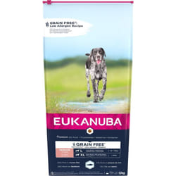 Eukanuba - Grain Free Senior grande/géante race, poisson de mer - croquettes pour chien - 12 kg