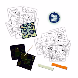 SES Creative Cahier d’activités de coloriage phosphorescent 3 en 1