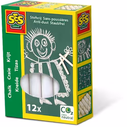 SES Creative Craies blanches 12 pièces, 12 pièce(s), Blanc, 1 couleurs