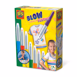SES Creative Blow airbrush pens - Textile, Kit de moulage/peinture pour enfants, 5 an(s), Carton