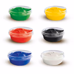 SES Creative Gouache (6x45ml), Noir, Bleu, Vert, Rouge, Blanc, Jaune, Peinture pour poster, Pâte, 45 ml, 6 pièce(s)