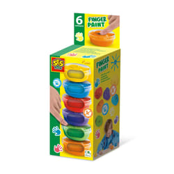 SES Creative Peinture à doigt 6 couleurs x 45ml