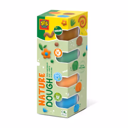 SES Creative Pâte à modeler Feel good - Nature (4x90gr), Pâte à modeler, Multicolore, Enfant, 4 pièce(s), Pot en plastique, 4 ...