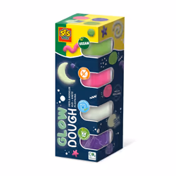 SES Creative Pâte à modeler Feel good - Brillant (4x90gr), Pâte à modeler, Vert, Rose, Violet, Blanc, Enfant, 4 pièce(s), Pot ...