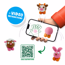 SES Creative Pâte à modeler FunDo - Animaux de la ferme (3x90gr-1x40gr) - Vue supplémentaire 4