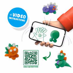 SES Creative Pâte à modeler FunDo - Dinosaures (3x90gr-1x40gr) - Vue supplémentaire 4