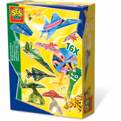 SES Creative Set d'avions à plier, Kit d’origamis pour enfants, 5 an(s), Papier, Multicolore, 16 pièce(s)